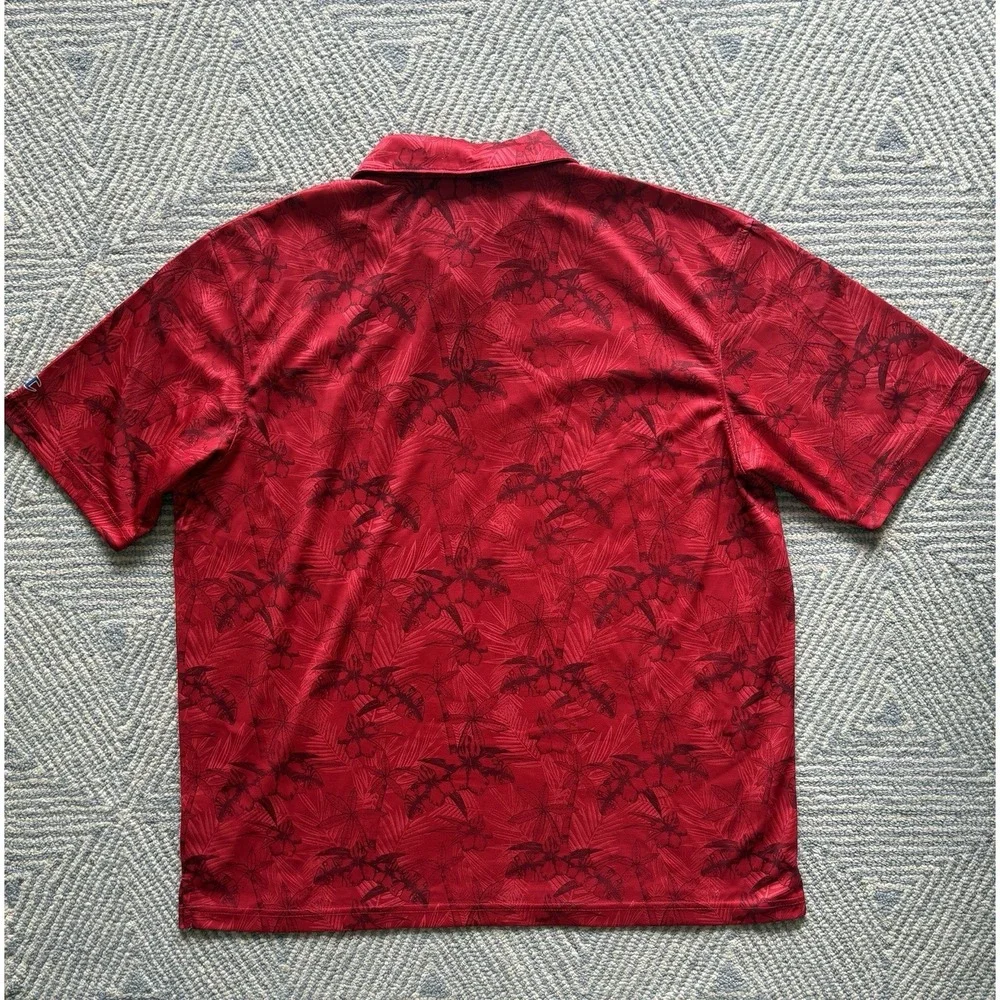 Champion University of Maryland‎ Short Sleeve Polyester Hawaiian Polo - Red - XL